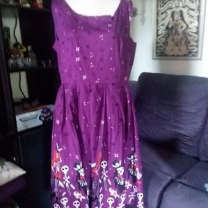 Lindy Bop Witch Doctor purple dress size 16 (US)